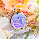 珠佩丽怀表学生高颜值怀表复古女孩古风项链男孩随身男款儿童小手表女款 蝴蝶款