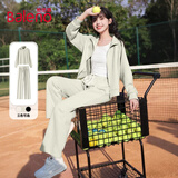 班尼路（Baleno）运动休闲套装女2025秋冬季新款气质减龄立领卫衣外套阔腿裤两件套