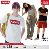 Levi's【全新升级】李维斯新版情侣同款短袖T恤logo印花 白色0000 S