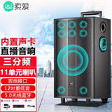 索爱X28广场舞音响户外大音量拉杆蓝牙音箱木质重低音K歌无线麦克风话筒室外乐器吉他专业演出音响 12寸（11喇叭T30）-不带话筒