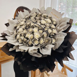 薇尼（LVINI）38女神节鲜花速递同城配送混搭时尚玫瑰花北京郑州上海石家庄成都 99朵黑骑士玫瑰花束