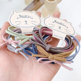 谢太太发圈橡皮筋女扎头韩版高弹力黑色头绳发饰简约风百搭网红成 混色5根