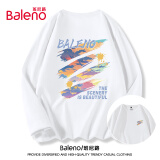 班尼路（Baleno）长袖t恤男秋季秋款22G纯棉重磅宽松打底衫男女款潮牌大码衣服上衣