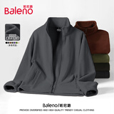 班尼路（Baleno）外套男秋冬季重磅保暖加绒夹克美式简约百搭内胆情侣摇粒绒防风衣