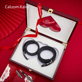 Caluom Kaiol品牌男士皮带真皮女士腰带情侣套装礼盒生日礼物送老公女友 【情侣套装礼盒】6087+0047枪色 115cm 拍下备注身高体重