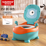 世纪宝贝（babyhood）儿童马桶坐便器 婴幼儿便盆男女宝宝小孩座便器尿桶抽屉便糟 PVC软垫 格里蓝(赠马桶刷）
