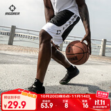 准者篮球裤运动裤夏宽松美式裤子训练五分裤男透气跑步速干小短裤子男 601-1纯黑色【升级美式版】 M 170