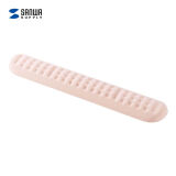 SANWA SUPPLY 人体工学鼠标垫腕托 键盘腕垫 肘托 记忆海绵 凹凸透气布面 防滑底 易清洁 GTOK5 长款 粉红色（434mm）