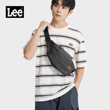 Lee潮牌胸包男包2026新款潮流斜挎包简约单肩包通勤户外小背包女挎包 黑色