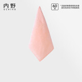 内野（UCHINO）棉花糖方巾无捻纱柔软洗脸毛巾儿童毛巾方巾口水巾粉色