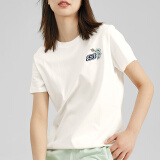 斯凯奇（Skechers）女装2025夏季新款圆领透气半袖跑步运动上衣休闲时尚短袖女T恤衫 棉花糖白/全棉透气 L (165)