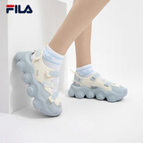 FILA 斐乐官方女鞋FRAGOLA摩登凉鞋2024夏季新款时尚休闲草莓凉鞋 奶白/珍珠蓝-GP 36.5