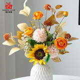 爱已装糖 高端仿真花假花电视柜摆件欧式花瓶客厅装饰花塑料花春日来信