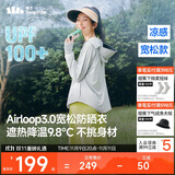 蕉下（beneunder）防晒衣女宽松百搭防紫外线出行AL417浅炭灰均码