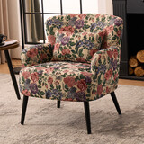 美式复古轻奢单人沙发阳台客厅卧室通用时尚休闲懒人沙发椅组合 美式田园【送腰枕】