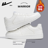 回力男鞋秋冬加绒保暖板鞋男学生舒适运动休闲小白鞋男 白色(加绒) 42