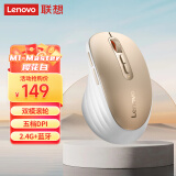 联想（Lenovo）M1 Master蓝牙无线鼠标 可充电双模办公鼠标 人体工学右手鼠标 蓝牙三通道 电脑笔记本平板 樱花白