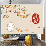 舟裕卷帘遮光现代家用客厅卧室办公室遮阳隔热防水手拉升降免打孔窗帘 QC-4号 加厚全遮光 平米