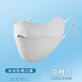 羞小情2025新品防晒面罩口罩女护眼角遮阳全脸护颈冰丝透气可水洗春夏季 护眼角口罩-高雅灰 1个 超声波【普通款】