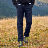 拓路者（Pioneer Camp）藏狼户外登山裤男防风加绒保暖直筒软壳休闲裤男士长裤子冬季中年 深蓝色 L