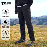 拓路者（Pioneer Camp）藏狼户外登山裤男防风加绒保暖直筒休闲裤秋冬男士长裤子冬季中年 黑色 M