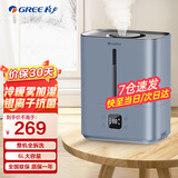 格力（GREE）6升加湿器静音智能恒湿健康除菌大容量桌面空气加湿客厅母婴推荐上加水大雾量空调暖气踢脚线伴侣 【京仓速发】SFK-60X61a/莫兰灰