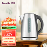 铂富（Breville） BKE425 家用烧水水壶不锈钢烧水壶电热壶1.7L容量广口设计清洗方便 不锈钢色 1.7L