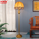 尚美瑞 现代新中式落地灯客厅灯明清古典立式台灯书房卧室床头古色古香 LJ701 遥控调光调色/12瓦LED