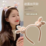 红允赵露丝同款小兔头洗脸防滑发箍2025新款压发发箍女春夏季发捆发饰 小兔头耳朵发箍F002