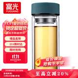 富光 男女士双层玻璃杯 高硼硅泡茶杯 茶水分离水杯带茶隔杯子500ml