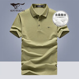七匹狼短袖T恤男士夏休闲POLO含桑蚕丝+天丝冰爽5A抑菌上衣服男装打底衫