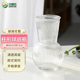吕姆克花瓶玻璃家居桌面客厅装饰花器大口径鲜花水养插花瓶摆件5340