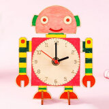 玩控幼儿园自制玩教具儿童手工钟表材料diy手工制作时钟diy科学小实验 机器人2号