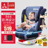 众霸（ZHONGBA）安全座椅0-12岁360度旋转isofix硬接口汽车用婴儿宝宝可坐可躺