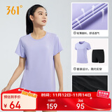 361°跑步运动套装女士夏季衣服新款休闲短袖短裤两件套662414001H-4