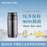 飞剑（feijian）纯钛保温杯高档焖茶杯茶水分离户外泡茶水杯节日送礼钛杯定制礼物 曜石黑290ml
