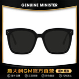GENUINE MINISTERGM黑框太阳眼镜男女同款大脸圆脸墨镜防蓝光防辐射近视眼镜礼物 William近视墨镜（0-500°度）