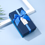 欧利文小礼盒小号高级感盒子生日礼物节日学生文具礼品盒空盒收纳办公纸箱 145mm*85mm深蓝