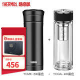 膳魔师（THERMOS） 保温杯男女不锈钢商务办公滤网泡茶水杯子TCMK-500/350团购定制 礼盒套装B 470ml