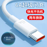 酷威猫【6A快充】Type-c数据线超级闪充手机充电线适用于华为Mate40pro小米oppo荣耀三星车载快充线 2米+2米【6A快充线】