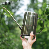 安赛瑞 喷壶 浇水水壶长嘴 洒水浇花壶盆栽带刻度  灰色 1.5L 5J00422