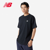 NEW BALANCE NB官方男款运动休闲百搭纯色打底圆领上衣短袖T恤 BK MT41509 M