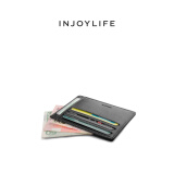 INJOYLIFE男士小钱包短款2022新款真皮钱夹驾驶证皮夹创意学生 黑色