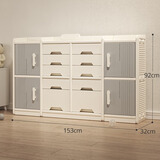 babyviva儿童玩具收纳架落地家用婴儿用品喂养台收纳柜宝宝置物整理箱储物 32*92*156cm 组合四