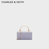CHARLES&KEITH质感手提包小方单肩斜挎包包女包生日礼物送女友CK6-10840314-3 Lilac浅紫色 XS