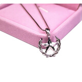 铭丰远著军恋项链礼物S925银领子花领花吊坠编织花学生送军嫂女朋友兵哥哥 领花项链 盒子链+领花吊坠+证书