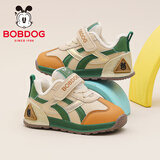 巴布豆童鞋男童冬季保暖舒适宝宝鞋儿童学步鞋106355081深米/森林绿26