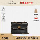 蔻驰（COACH）【双11狂欢】女包PARKER山茶花系列小号小牛皮斜挎包链礼物送女生 黑色29389B4BK