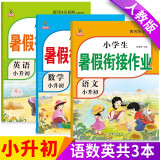 新版六年级下册 暑假作业语文+数学+英语（共3本）部编人教版 小升初年级暑假衔接作业（复习+预习）