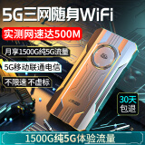 上赞随身wifi5g移动wifi无线网随身便携式wifi流量不限速2024款车载无限上网卡路由器笔记本电脑通用 行业TOP1款【5G三网+12小时超长续航】